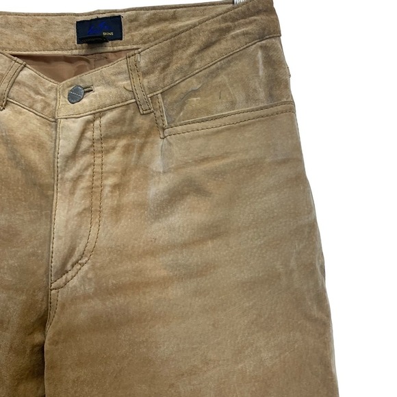 90's Jou Jou Skins 100% Suede Leather Pants SZ 7/8 - Picture 6 of 16